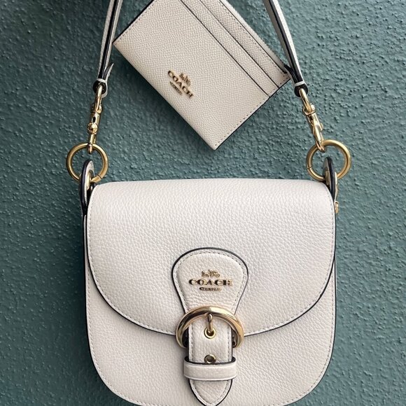 Coach Handbags - Leather Coach Kleo 17 Convertible Purse Bag & Mini Skinny ID Card Case